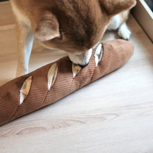 Load image into Gallery viewer, Voted Favorite!!            LE BAGUETTE  Enrichment Pockets + Squeaky Play